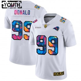 Maillot Los Angeles Rams Aaron Donald 99 Nike 2020 Blanc Multicolore - Enfant